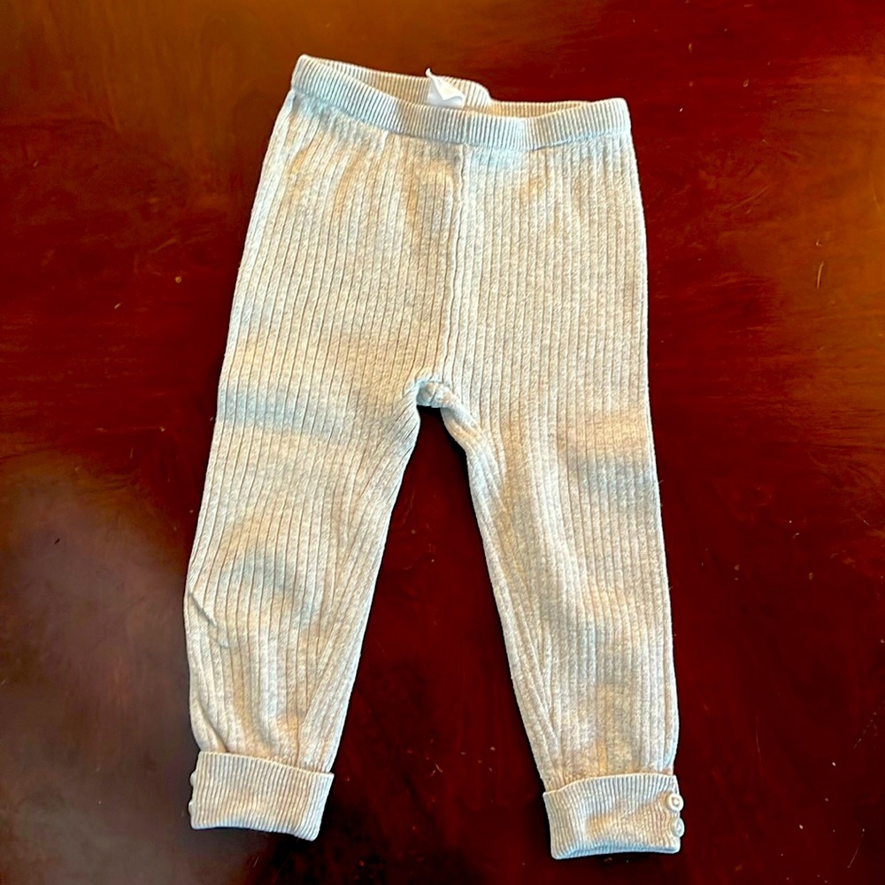 Gap girls grey ribbed leggings
